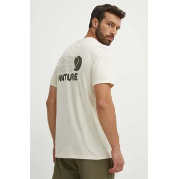 Pánské tričko Sportovní triko Fjallraven Walk With Nature F12600216.113 béžová 01X, vel. M