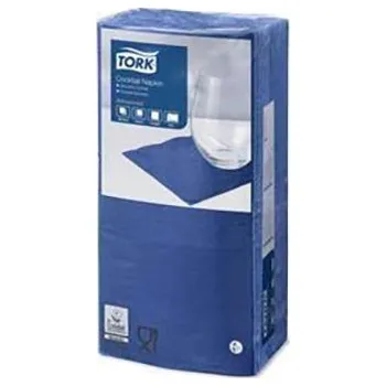 Papírový kapesník TORK – Zásobníky, ručníky a mýdla 477825 Ubrousky Advanced, modrá, 2 vrstvé, 24x24 cm, TORK ,balení 200 ks 22117