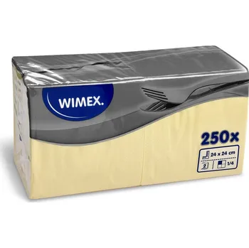 Papírový ubrousek UNIPAP Wimex papírové ubrousky koktejlové béžové 2-vrstvé 24 cm x 24 cm 250ks 126566