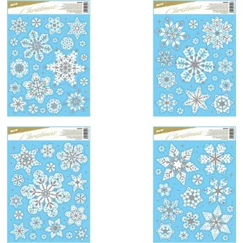 Okenní dekorace UNIPAP okenní fólie vánoce glitr VA019 30x42cm 8885999 538586