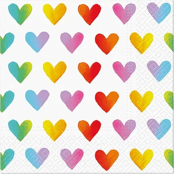 Papírový kapesník Paw Ubrousky PAW TETE L (20ks) Rainbow Hearts 539732