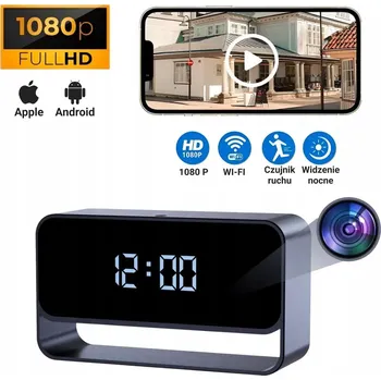 Mini WiFi IP kamera ukrytá v hodinách na podstavci – Full HD 1080p