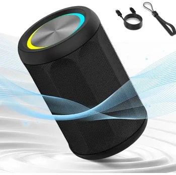 Bluetooth reproduktor Bluetooth 5.0 reproduktor USB AUX MP3 RGB bezdrátový reproduktor ČERNÝ