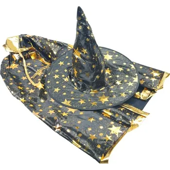 Karnevalový kostým UNIPAP set čarodějnický - plášť + klobouk 1042221 271405