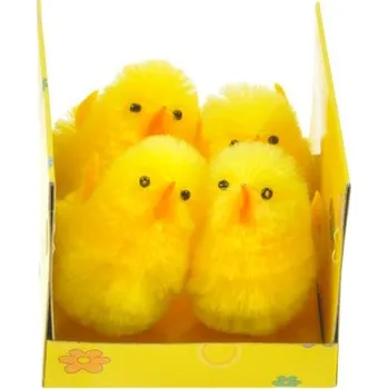 Velikonoční dekorace UNIPAP velikonoční kuřátko set 4ks, 5cm, plastová krabička 2221469 441597