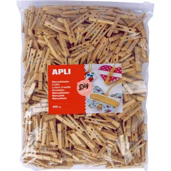 Dřevěné kolíčky APLI Jumbo přirodní / 400 ks 159828