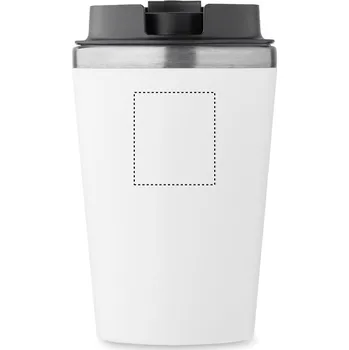 Jednorázové nádobí Pohárek s keramickým vnitřkem 3 20 BACK UPPER, 40x35mm Tamponový tisk, 4 barvy