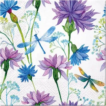 Papírový kapesník Paw Ubrousky PAW Decor - Vážky s květy (20Ks) - SDL133200 576483