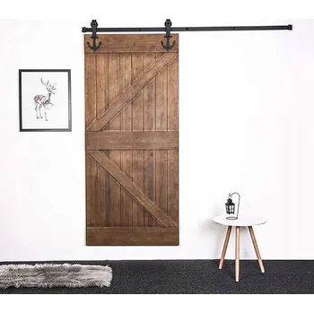 Nábytkové kování SANKEYTEW sada pro posuvné dveře 305 cm ocel černá, nosnost 120 kg