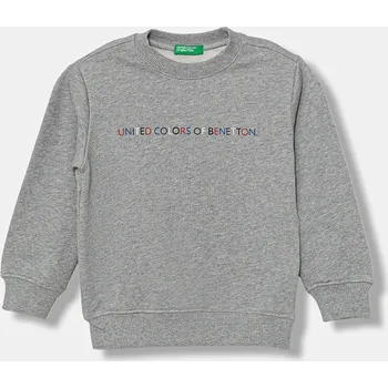 Chlapecká mikina Dětská bavlněná mikina United Colors of Benetton 3J70G10JY.P.seasonal šedá 09X, vel. 104