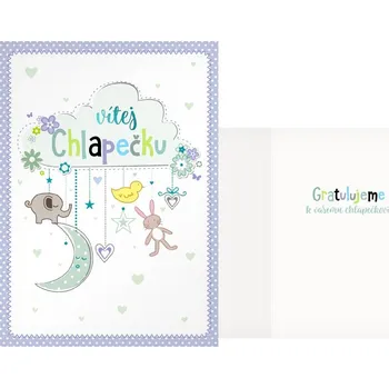 UNIPAP přání k narození miminka CN-804 PRANI_H_C0417 302689