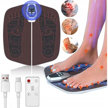 Masážní přístroj PODLOŽKA EMS MASÁŽNÍ PŘÍSTROJ NOHA 8 REŽIMŮ 32 ÚROVNÍ LED DÁLKOVÉ OVLÁDÁNÍ KOMPAKTNÍ A PŘENOSNÉ