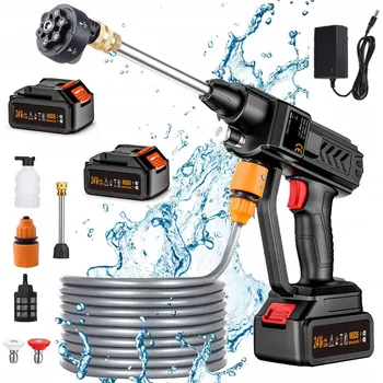 Vysokotlaký čistič Bezdrátová myjka ciśnieniowa 300W pro mytí auta a zavlažování + 2 baterie