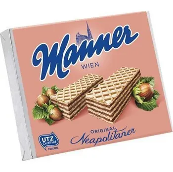 NO NAME Oplatky Manner Neapolitan, kakaové-oříškové, 75g 124573