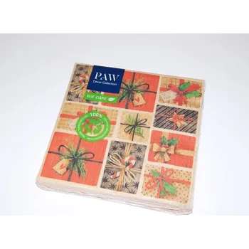 Papírový kapesník Paw Ubrousky PAW Dekor We Care (20ks) Koláž s dárky /SDLE022500 523482