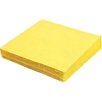 Papírový kapesník UNIPAP Obrousky 3-vrstvé, 33x33cm, žluté /20ks/ 448681