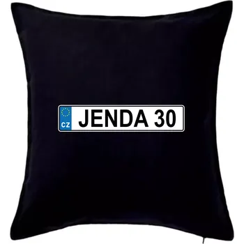 Polštář SPZ Jenda 30 - Polštář 50x50 - 50x50 - Pouze potah ( Černá )