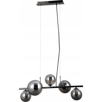 ITALUX CANELLO PND-406007-5A-BCR ZÁVĚSNÁ LAMPA ČERNÁ CHROMOVÁ KOULE GRAFITOVÉ