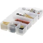 Úložný box Classic 15, průhledný, plast, černé úchytky, 7 přihrádek, SMARTSTORE 3598790 SMARTSTORE