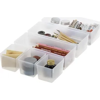 Archivační box SMARTSTORE Úložný box Classic 15, průhledný, plast, černé úchytky, 7 přihrádek, SMARTSTORE 3598790 223767