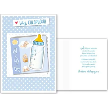 UNIPAP přání k narození miminka CN-667 PRANI_H_C0362 302687