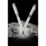Kuličkové pero SWAROVSKI® Crystals, bílá, bílé krystaly ve střední části pera, ART CRYSTELLA® 1805XG ART Crystella