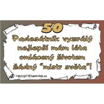 Žertovný předmět Průkaz 50 pro muže 607910