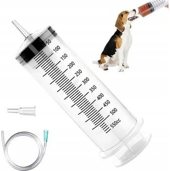 Injekční stříkačka INJEKČNÍ STŘÍKAČKA s 1m hadičkou pro domácí klystýr enema 550ml