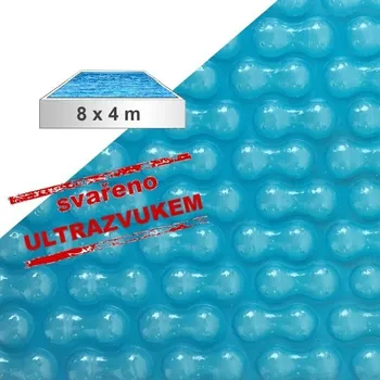 bazénová plachta Solární plachta modrá obdélník 8 x 4 m 400 mic