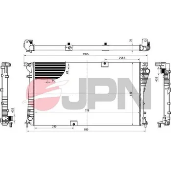 Motor automobilu JPN 60C9046-JPN Chladič, chlazení motoru (60C9046-JPN)