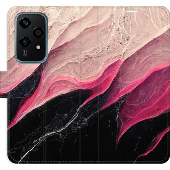 Pouzdro na mobilní telefon Flip pouzdro iSaprio - Honor 200 Lite - BlackPink Marble - kapsičky na karty (Knížkový flip kryt, obal, pouzdro iSaprio na mobil Honor 200 Lite - BlackPink Marble - 360° ochrana telefonu, přihrádka na karty a hotovost, funkce stojánku, pevná TPU vanička,)