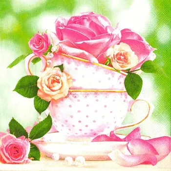 Papírový kapesník Pol-Mak Ubrousky MAKI L (20ks) Cup of Roses 301109