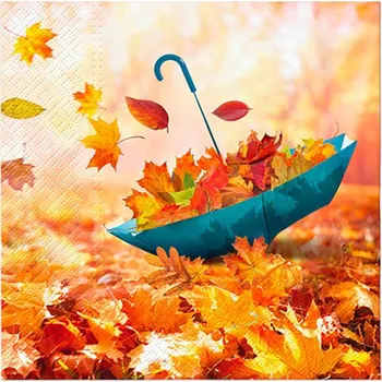 Papírový kapesník Paw Ubrousky PAW Dekor L (20ks) Umbrella Leaves 388053