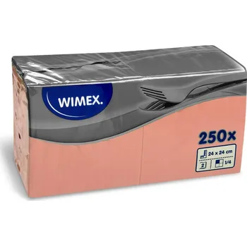 Papírový ubrousek UNIPAP Wimex papírové ubrousky koktejlové apricot 2-vrstvé 24 cm x 24 cm 250ks 126563