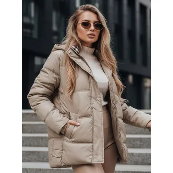 Béžová prošívaná bunda HIMES TY4243 Velikost: XL