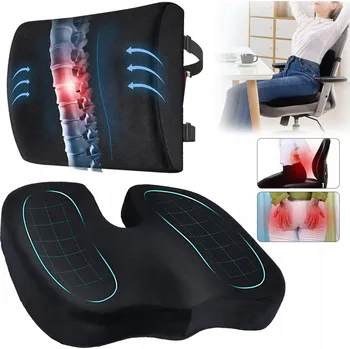 Polštář ORTOPEDICKÝ POLŠTÁŘ NA SEDADLO DO AUTA, KANCELÁŘSKÁ PODLOŽKA NA ŽIDLI NEBO KŘESLO