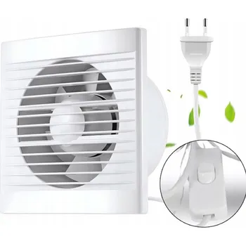 Domácí ventilátor Domácí koupelnový ventilátor do potrubí 100 mm, tichý, 220 V