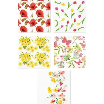 Papírový kapesník MFP Paper s.r.o. Velikonoční ubrousky jarní mix - 3vrs. / 33 x 33 cm / 20ks 442531