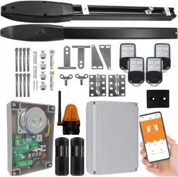 Pohon pro dvoukřídlou bránu DE300WiFi 2x3m 400kg Fotobuňky Lampa 4x Dálkové ovládání