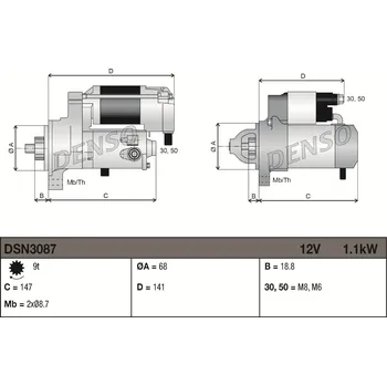 Startér Startér DENSO DSN3087