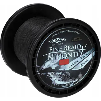 Mikado Pletená Šňůra Nihonto Fine Braid 0.30mm/29.6kg/900m Černá 1 Cívka
