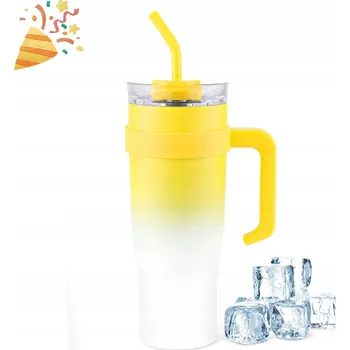 Termoska TERMOSKA HRNEK 1,2L JUMBO SIMPLE STRAW ICE BAR MUG S DVOUVRSTVOU IZOLACÍ