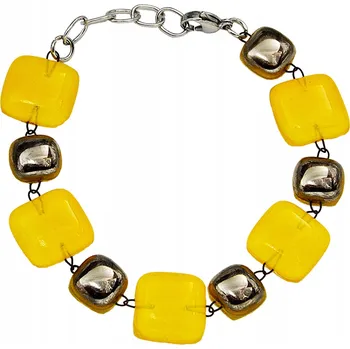 Náramek Červený náramek skládaný, ruční výroba, zdobený platinou