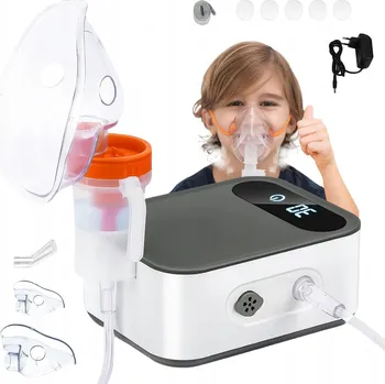 Inhalátor KOMPRESOROVÝ INHALÁTOR LÉKAŘSKÝ PÍSTOVÝ pro DĚTI i DOSPĚLÉ, TICHÝ