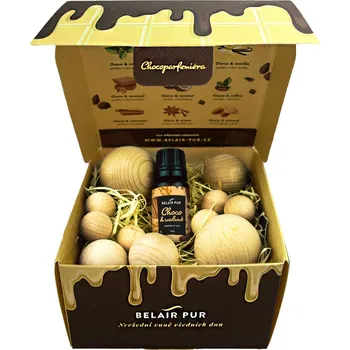 Vonný olej Belair Pur VŮNĚ ČOKOLÁDY S DŘEVĚNÝMI KULIČKAMI Máta Skořice