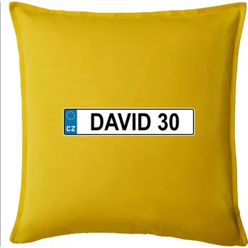 Polštář SPZ David 30 - Polštář 50x50 - 50x50 - Pouze potah ( Žlutá )