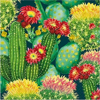 Papírový kapesník Paw Ubrousky PAW Dekor L (20ks) Vibrant Cacti 536478