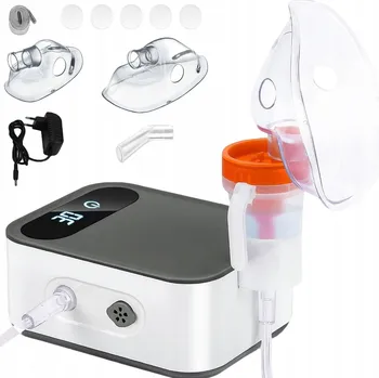 Inhalátor INHALÁTOR PRO DĚTI I DOSPĚLÉ NEBULIZÁTOR 3 REŽIMY 2 MASKY SOFT TOUCH