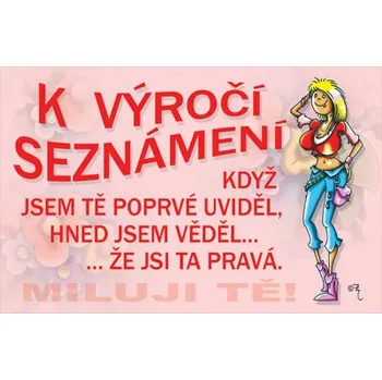 Žertovný předmět Průkaz K výročí seznámení