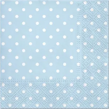 Papírový kapesník Paw Ubrousky PAW Dekor L (20ks) Dots (light blue) 310617